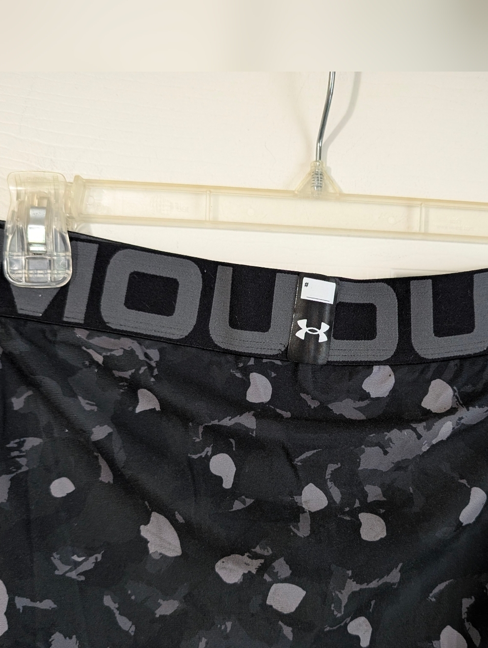 Under Armour Men's Black Camo Compression Leggings - Picture 5 of 7